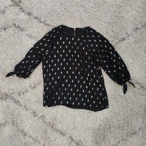 Papermoon Larie Tie Sleeve Foil Print Blouse size Small